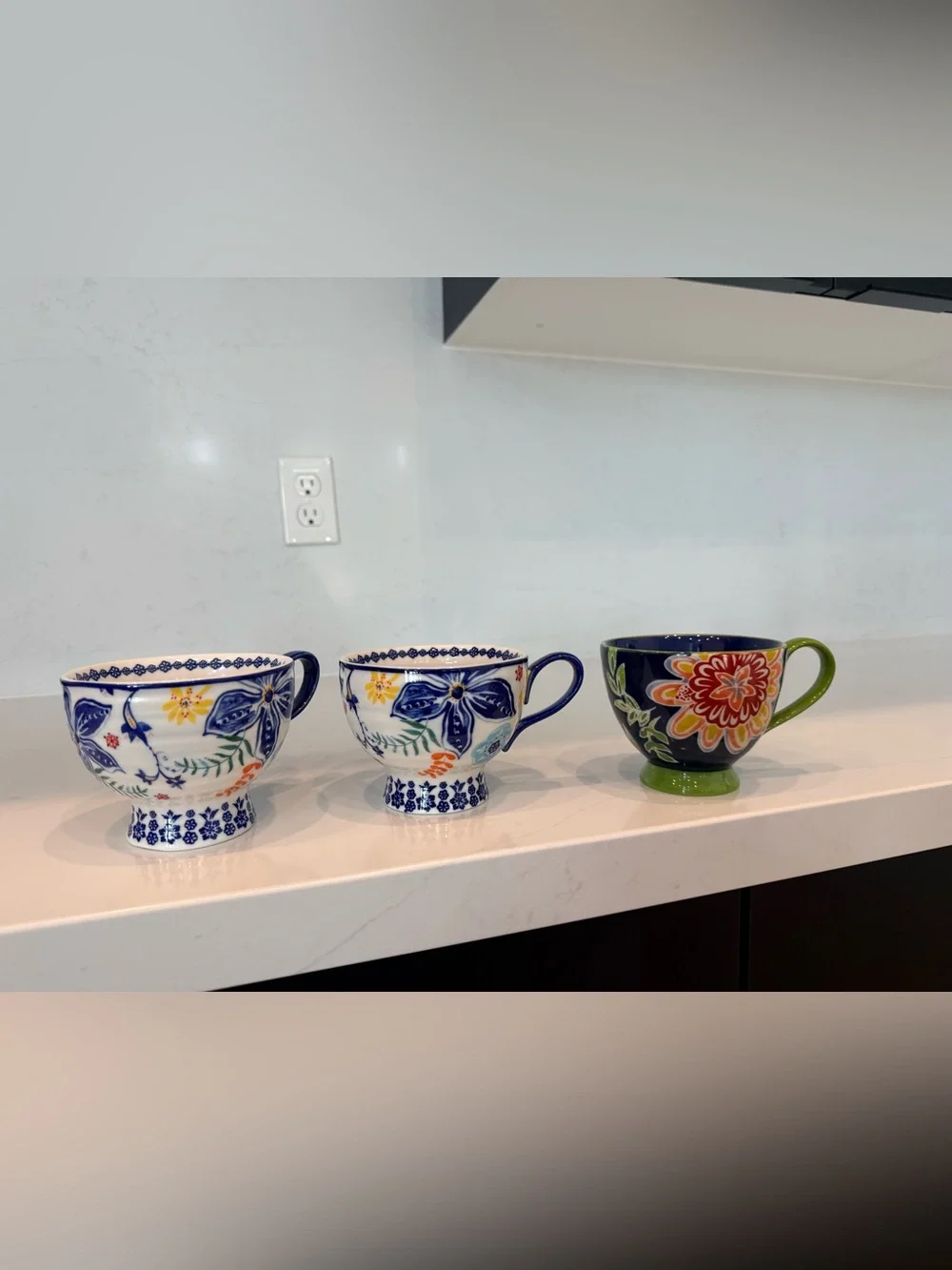 3 Anthropologie coffee cups